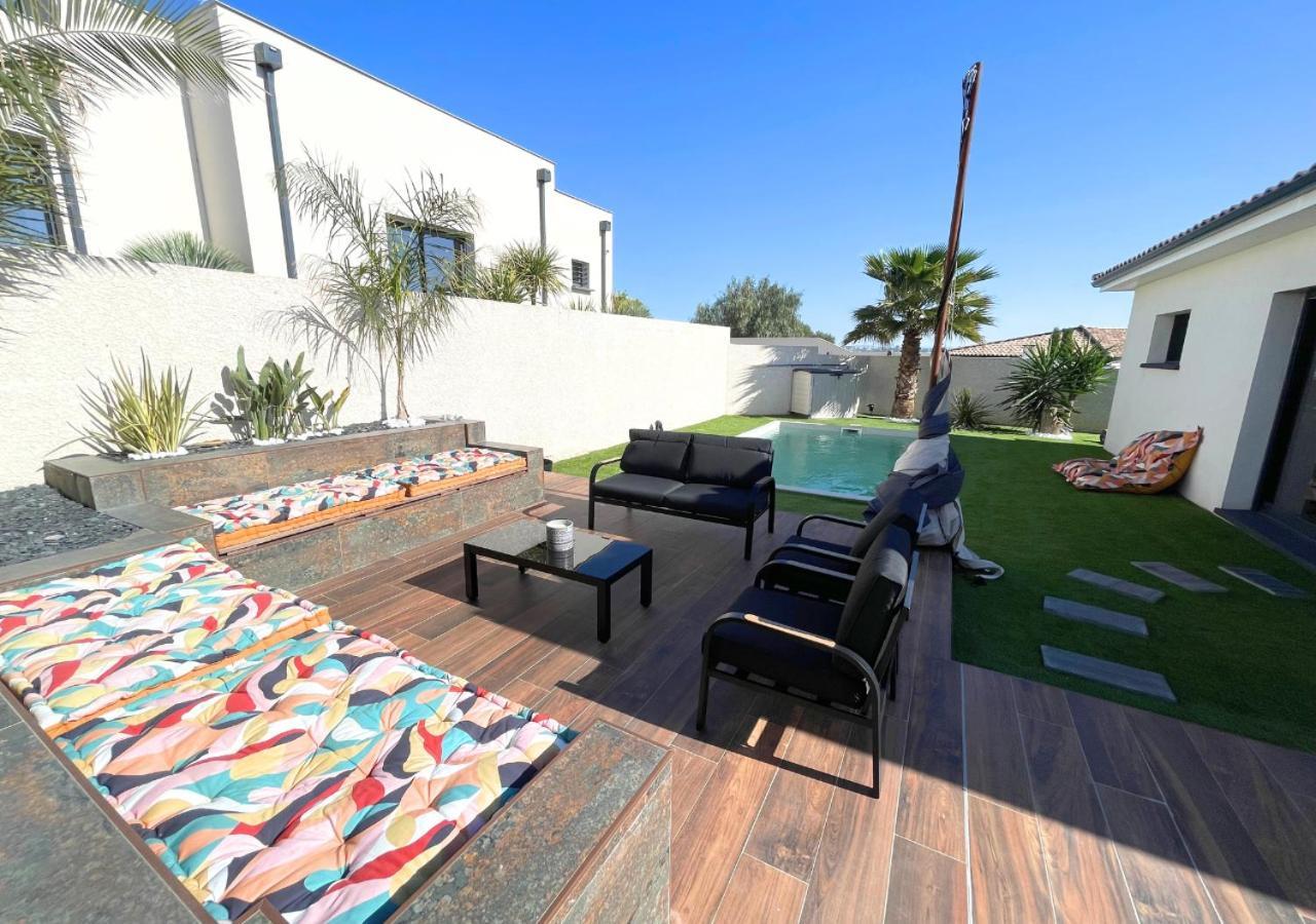 Villa Contemporaine Avec Piscine Chauffee Proche Des Plages Sauvian 외부 사진