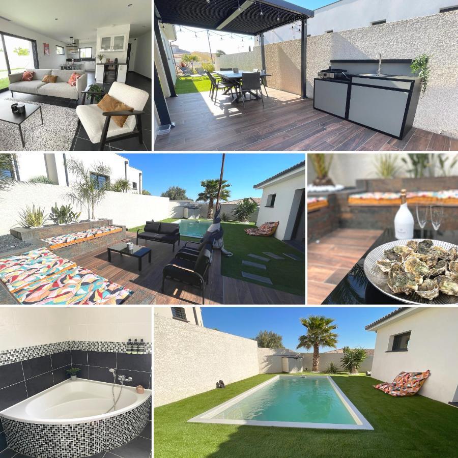 Villa Contemporaine Avec Piscine Chauffee Proche Des Plages Sauvian 외부 사진